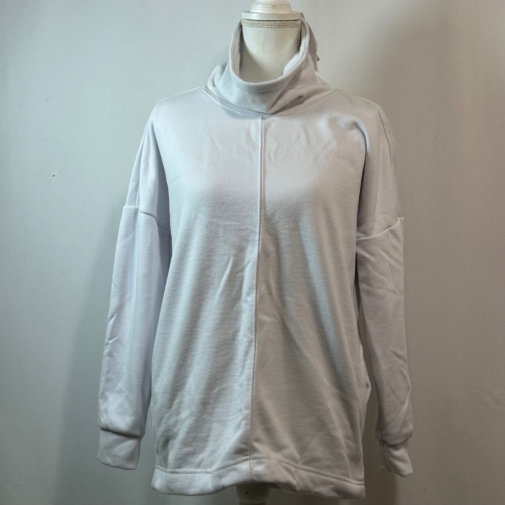 Workshop Republic Clothing Womens White Funnel Neck Long Sleeve Top